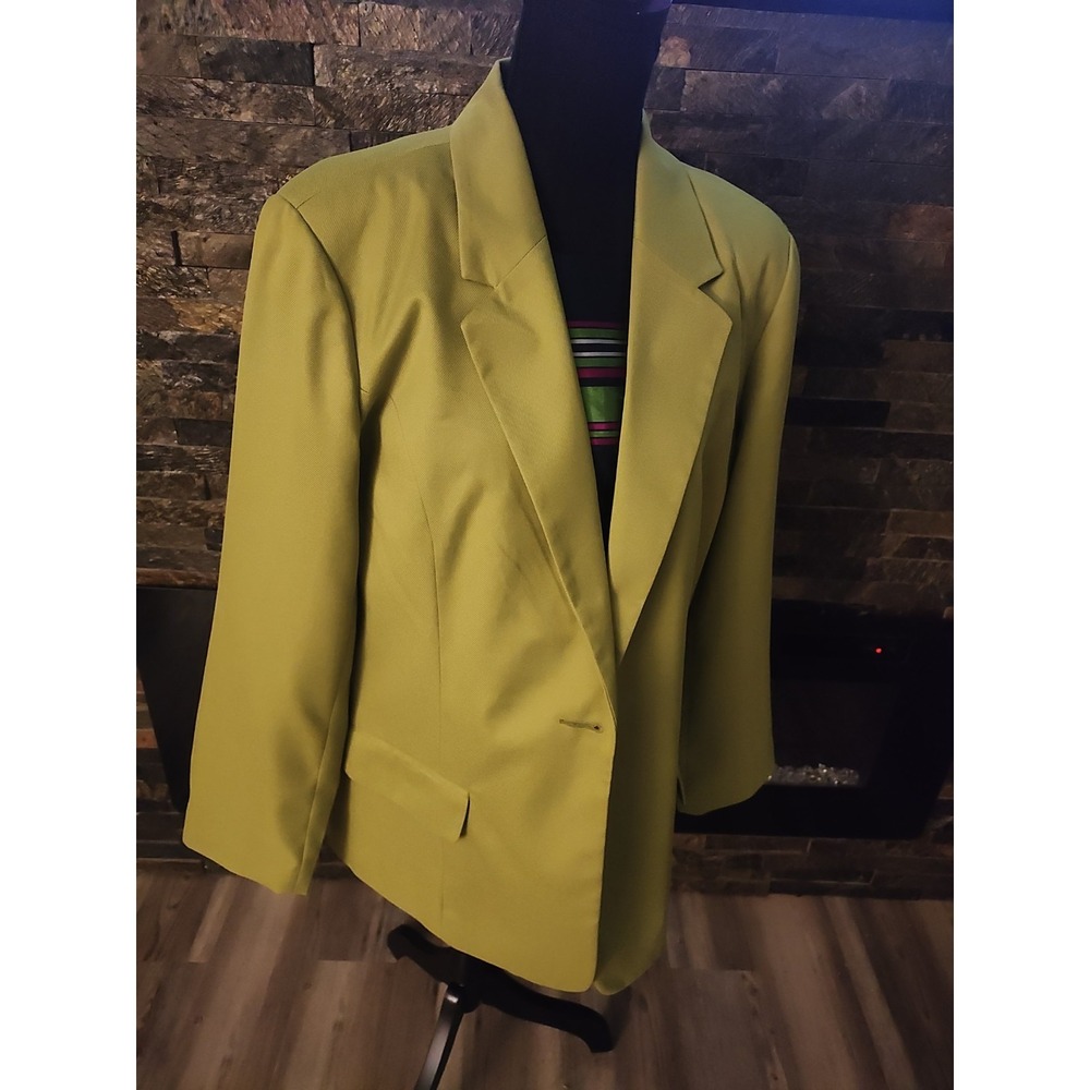 Blair Chartreuse Green Blazer Size 14 MS NEW